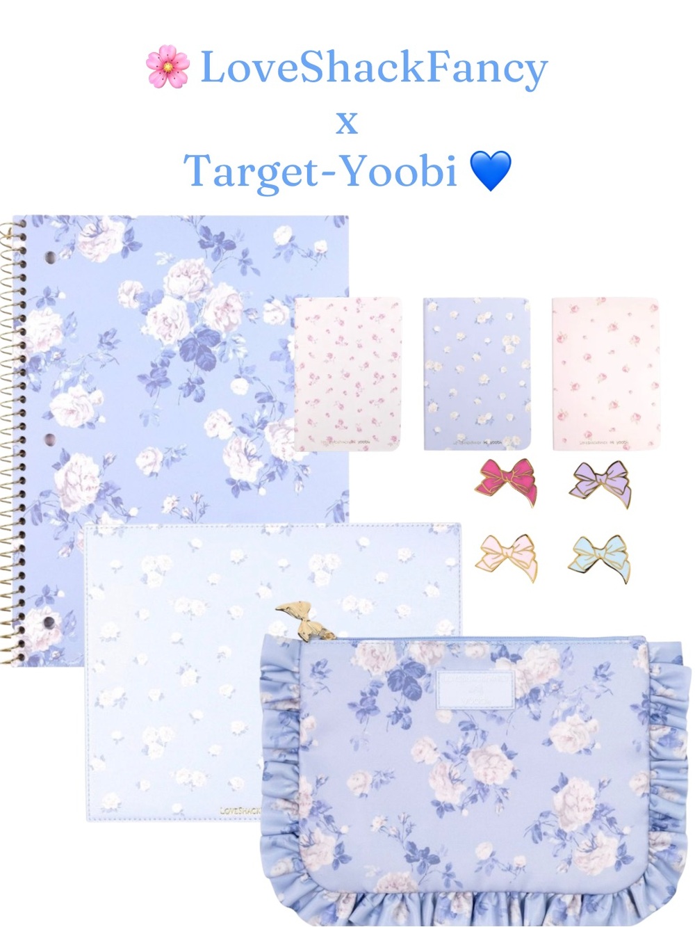 💙 LoveShackFancy x Target x Yoobi Blue Bundle – New with Tags 💙